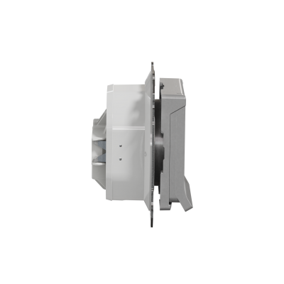 Sedna Design & Elements Gniazdo pojedyncze z uziemieniem z przesłonami zaciski bezgwintowe IP44 srebrne aluminium SDD213014 SCHNEIDER (SDD213014)
